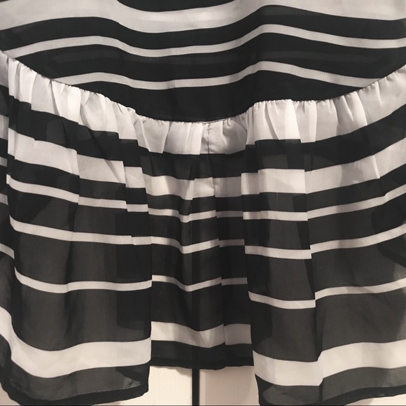 Black and White Striped Sheer Aeropostale Tank Top - Picture 5 of 6